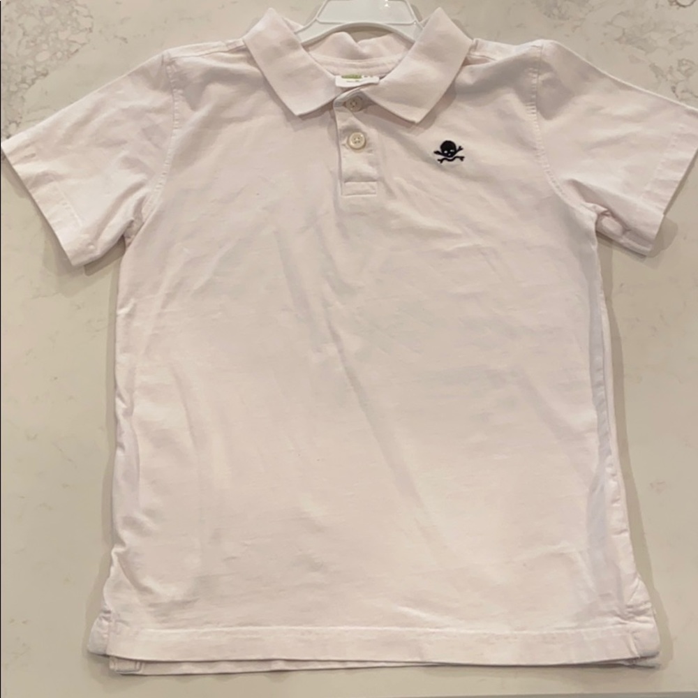 Boys white polo shirt